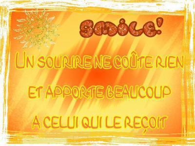 Un sourire...